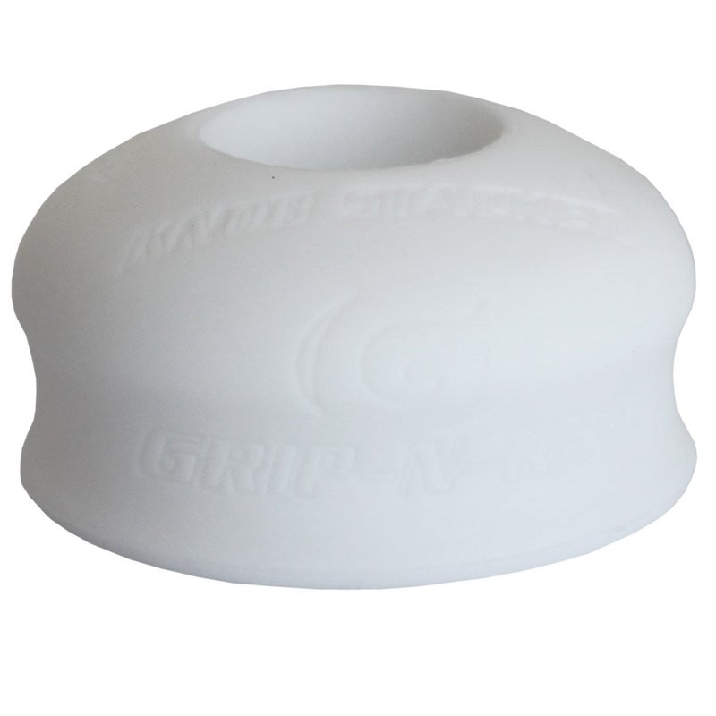 Grip-N-Rip Knob Stacker Choke-Up Ring for Baseball/Softball Bats Provides Choking Up Space & Relief from Bat Sting, Stackable for Custom Fit and Comfort (White) - Image 1